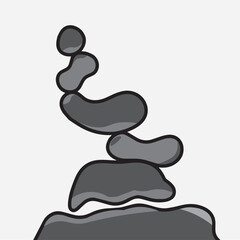 grey stone poster balance harmony stack