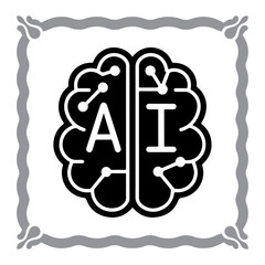 AI Meets Human Mind Concept
