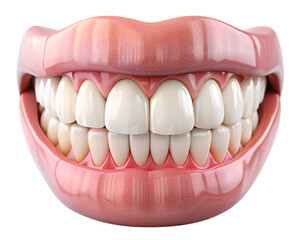 Obraz premium Big Smile Showing Healthy White Teeth and Lips