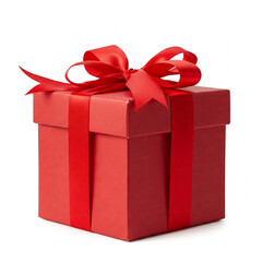 Fototapeta premium red gift box with ribbon