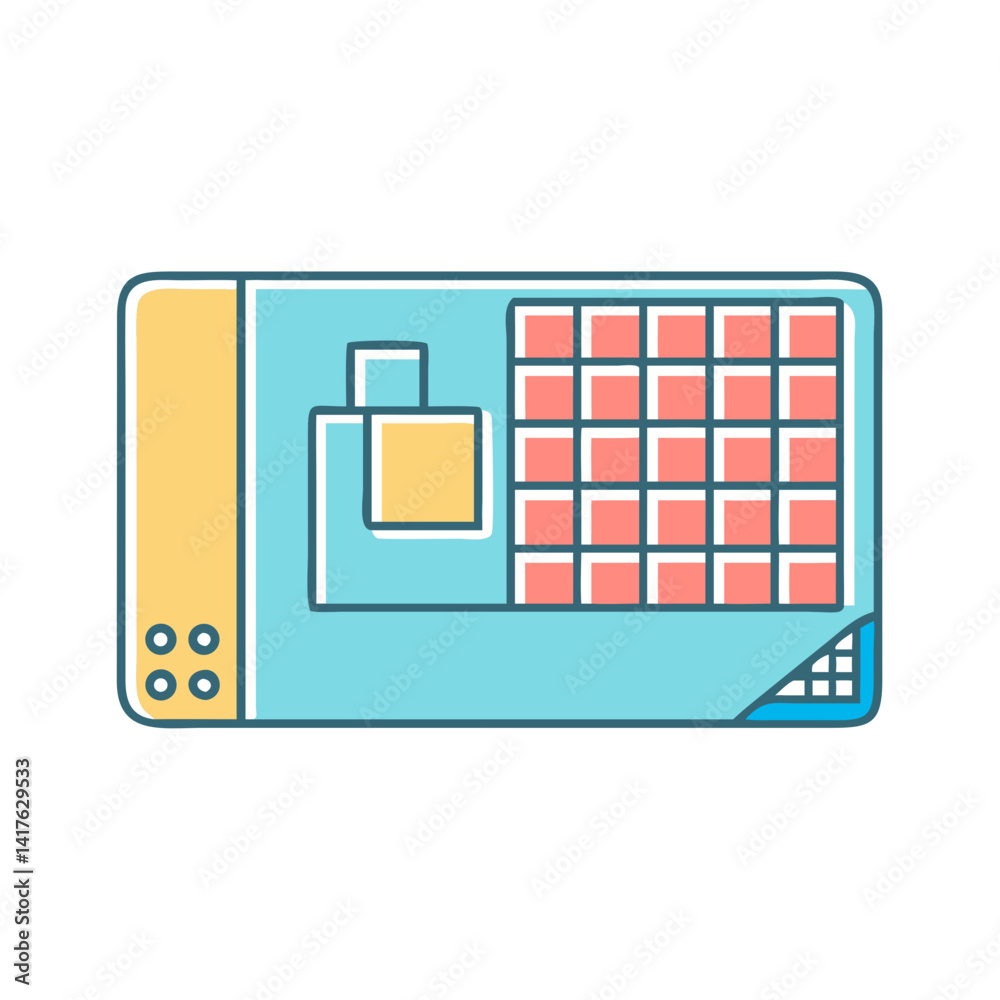 Poster Vector image of a computer screen with a user interface template
