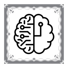 Minimal Futuristic Brain Logo