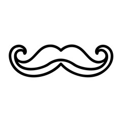 Curled Mustache Icon Design