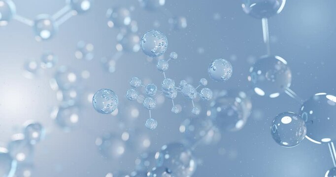 Trisodium citrate rotating 3D model of e331, seamless looped video