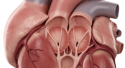 Anatomy of the human heart - Illustration