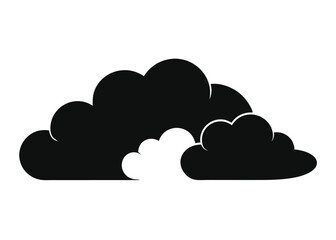 Fototapeta premium Cloudy Overcast Sky in Black and White Style