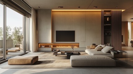 Obraz premium Modern Luxury Living Room Interior Design