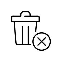 Delete Icon with Camera and Trash Bin Icon Design