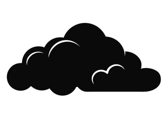 Fototapeta premium Cloudy Overcast Sky in Black and White Style