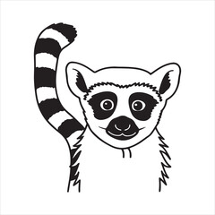 Obraz premium Playful Ring-Tailed Lemur – Wildlife in the Forest Canopy