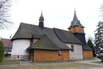 Ancient church in Bukowina Tatrzanska, Podhale, Poland	