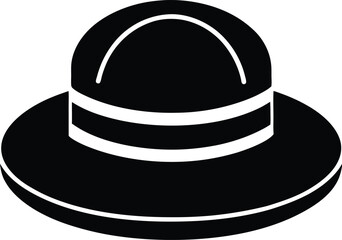 umpire hat silhouette on white background