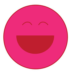 Pink and Red Valentines Day Giggling Face