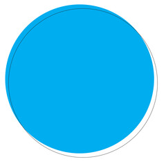 Blue Round Retro Circle