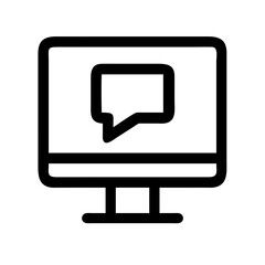Desktop Message Bubble Display Icon Design