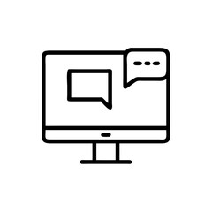 Desktop Message Bubble Display Icon Design
