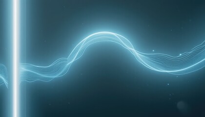 Dynamic light wave animation abstract space digital art futuristic environment close-up view visual concept for technology innovation