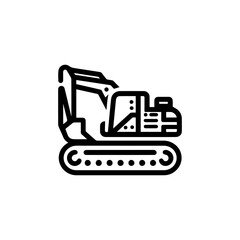Construction Icon: A stylized graphic of an excavator. This image embodies the essence of construction.
