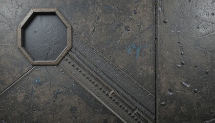 Industrial door design urban environment graphic content abstract background diagonal perspective modern aesthetics for creative projects