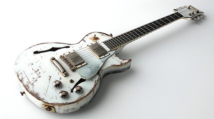 Weathered White Electric Guitar.