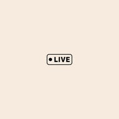 Live icon flat vector design.