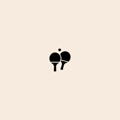 Table tennis icon flat vector design. 