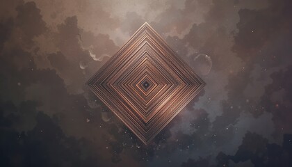 Dynamic geometric patterns abstract space digital art cosmic environment aerial view visual concept for creative design