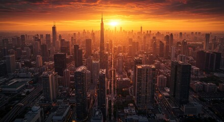 Cityscape at Sunset - Photo