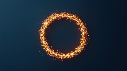 brand value concept. Abstract circular pattern resembling a sparkler in darkness.