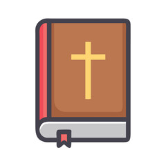 Fototapeta premium Bible Book Icon Representing Religious Reading Material and Spiritual Study