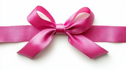 Pink satin ribbon bow
