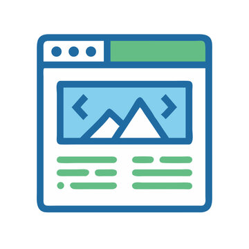 Web Code with Image Icon Representing Front-End Development and Visual Design