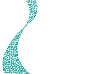 ハート柄の背景 緑系の単色 ハート