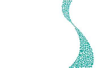 ハート柄の背景 緑系の単色 ハート