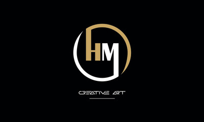 MH, HM, M, H abstract letters logo monogram