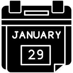 29th January Date Icon
