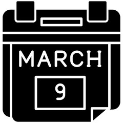 9th March Date Icon