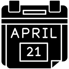 21st April Date Icon
