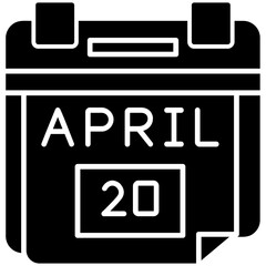 20th April Date Icon
