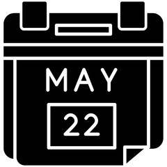 22nd May Date Icon