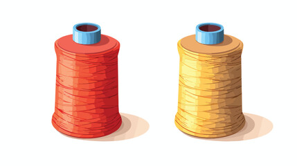 Professional Sewing Thread Spool Isolated on White Background Vector Image