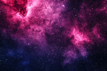 Fototapeta premium Vibrant nebulae are showcased in a stunning cosmic panorama across the vast universe