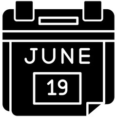 19th June Date Icon