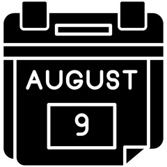 9th August Date Icon