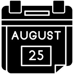 25th August Date Icon