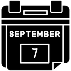 7th September Date Icon