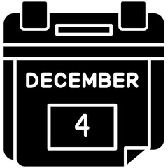 4th December Date Icon