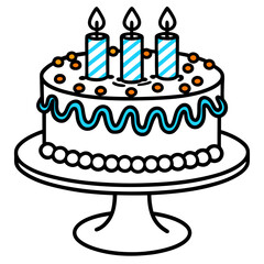 birthday cake with candles