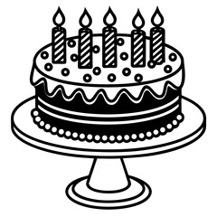 birthday cake with candles