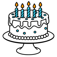 birthday cake with candles